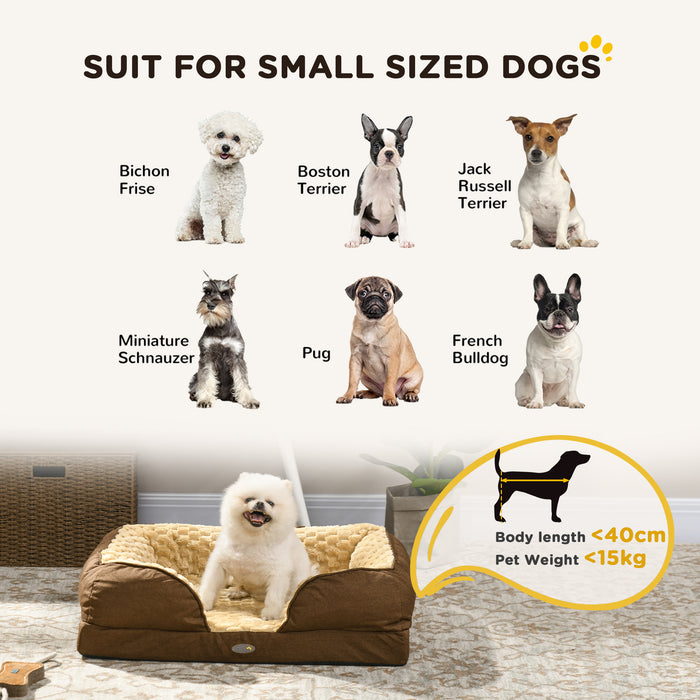 Calming Dog Bed Pet Mattress with Anti-Slip Base - Soft Plush Fabric, Washable Cover, Ideal for Small Breeds - Ensures Comfortable Sleep and Anxiety Relief for Pets