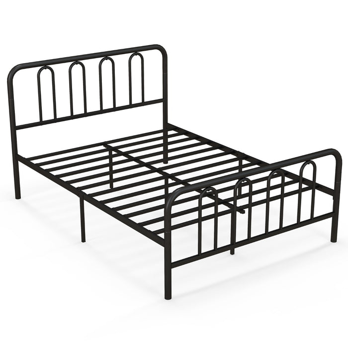 Metal Bed Frame Double/King Size - With Headboard and Footboard, Suitable for Double Size Mattresses - Ideal for Those Upgrading Their Bedroom Furniture