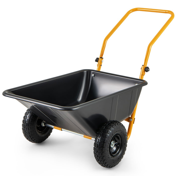 Heavy-Duty Garden Utility Cart with Pneumatic Tires-