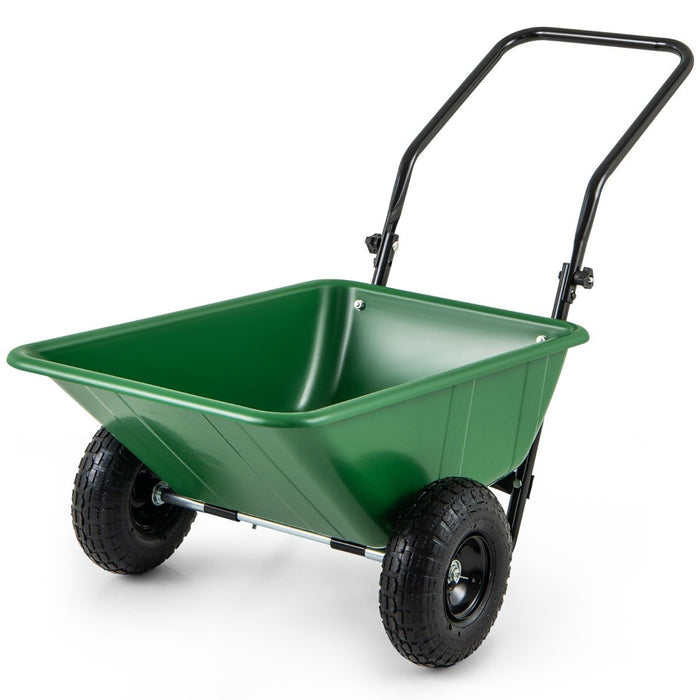 Heavy-Duty Garden Utility Cart with Pneumatic Tires-