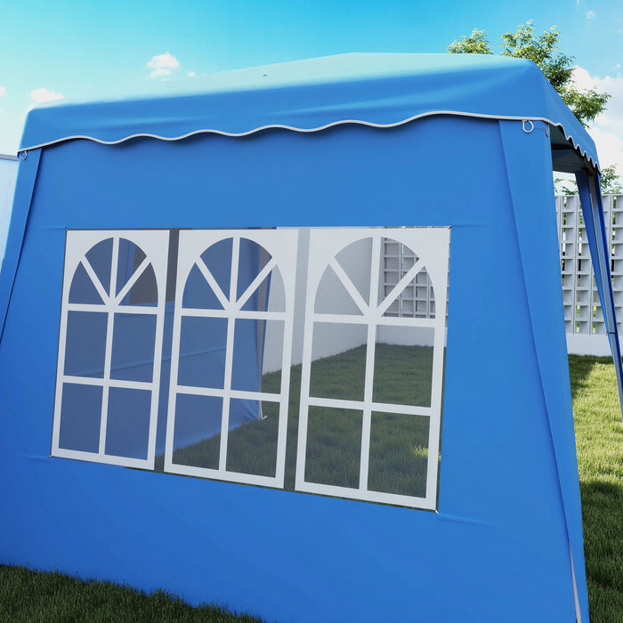 Outsunny 2.4 x 2.4m UV50+ Pop Up Gazebo - Blue