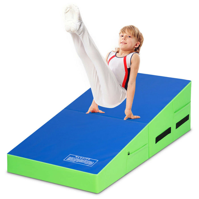 Incline Wedge Ramp - Foldable Gymnastic Yoga Mat for Sports - Ideal for Athletes and Gymnasts