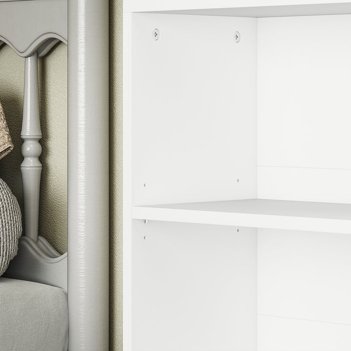 HOMCOM Six Shelf Bookcase - White