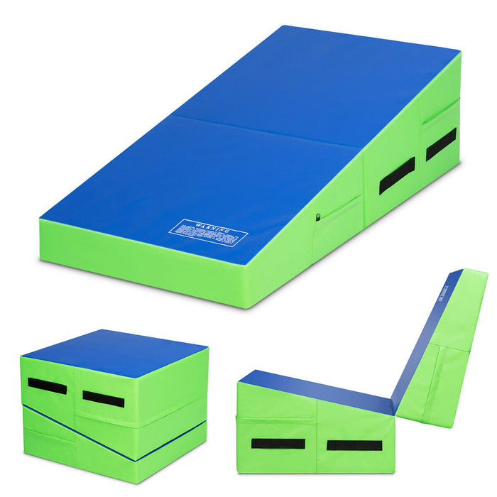 Incline Wedge Ramp - Foldable Gymnastic Yoga Mat for Sports - Ideal for Athletes and Gymnasts