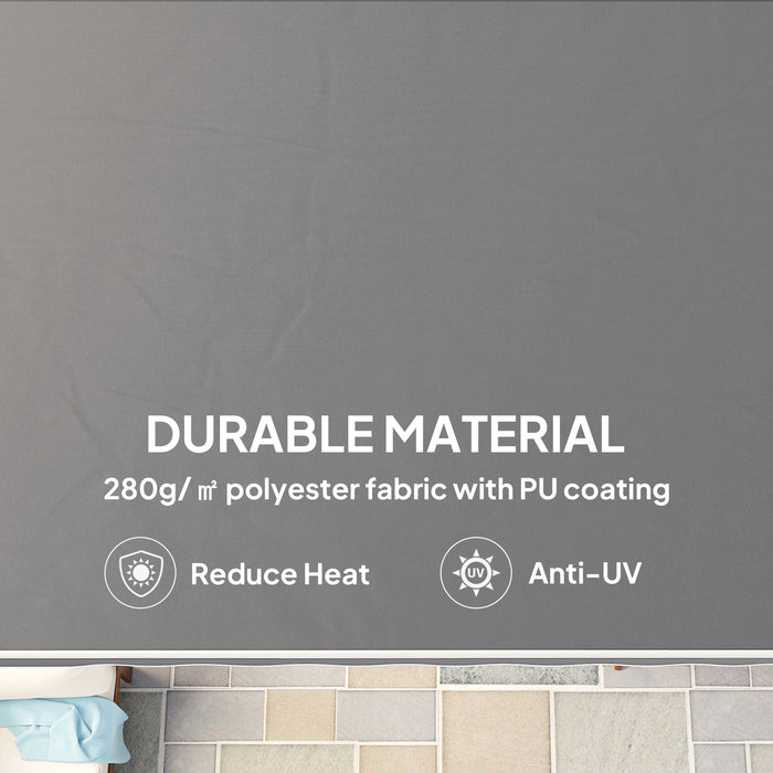 Outsunny Garden Retractable Awning - Dark Grey