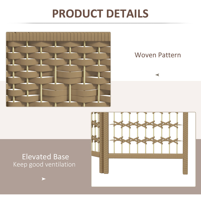 HOMCOM 3 Panel Folding Room Divider, Privacy Screen, Paravent Partition Separator for Living Room, Bedroom, Natural Wood