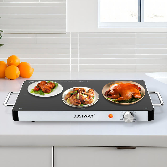 Electric Warming Tray with 40 x 30 cm Surface and Anti-