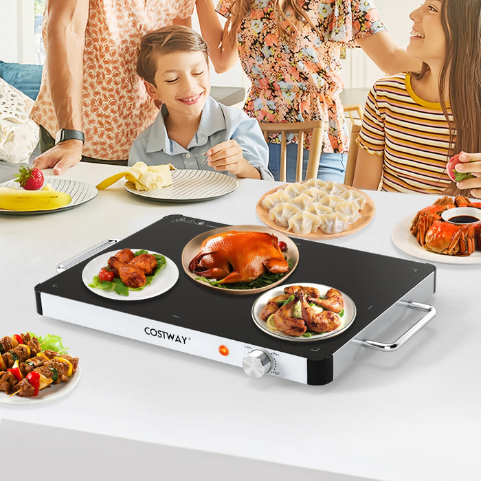 Electric Warming Tray with 40 x 30 cm Surface and Anti-