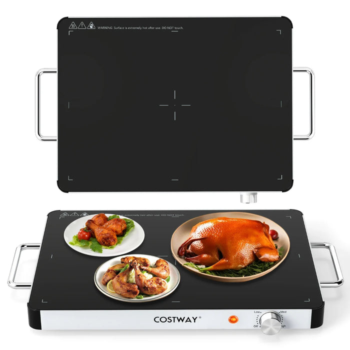 Electric Warming Tray with 40 x 30 cm Surface and Anti-