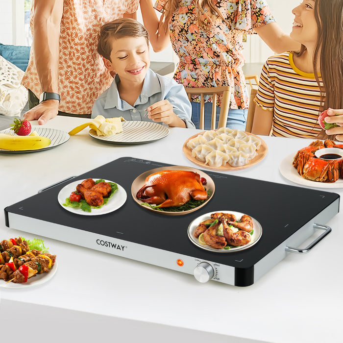 Electric Warming Tray with 53 x 40cm Surface and Adjustable Temperature