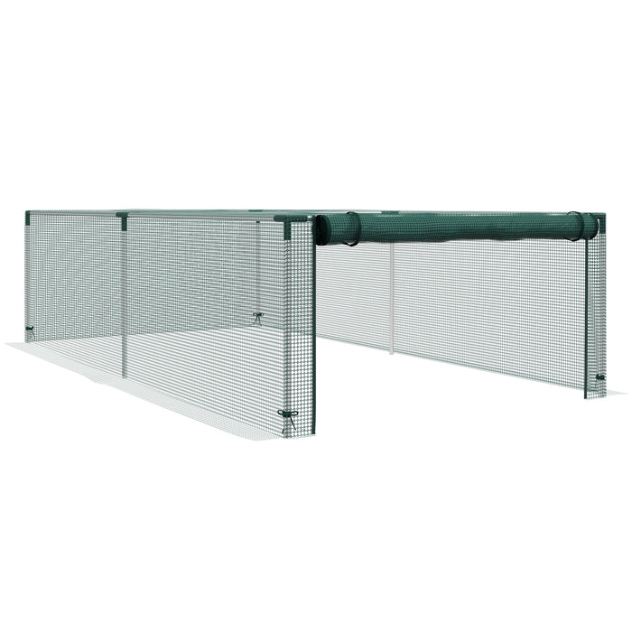 Outsunny 8' x 4' Plant Protection Cage, with Door, Green | Aosom UK