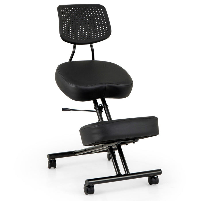 Ergonomic Kneeling Chair Posture Correction Stool with Back Support