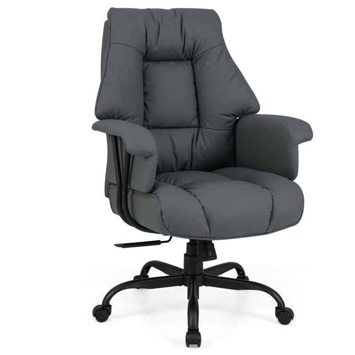 Ergonomic Office Chair with Spring Cushion Seat and Adjustable Swivel Seat-