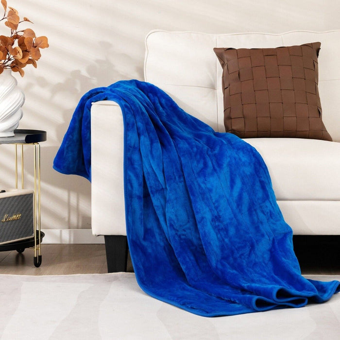 160 x 130 CM Electric Heated Throw Blanket with 10 Heat Settings-