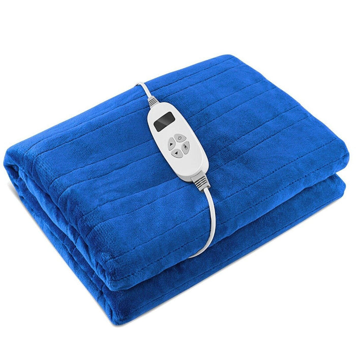 160 x 130 CM Electric Heated Throw Blanket with 10 Heat Settings-