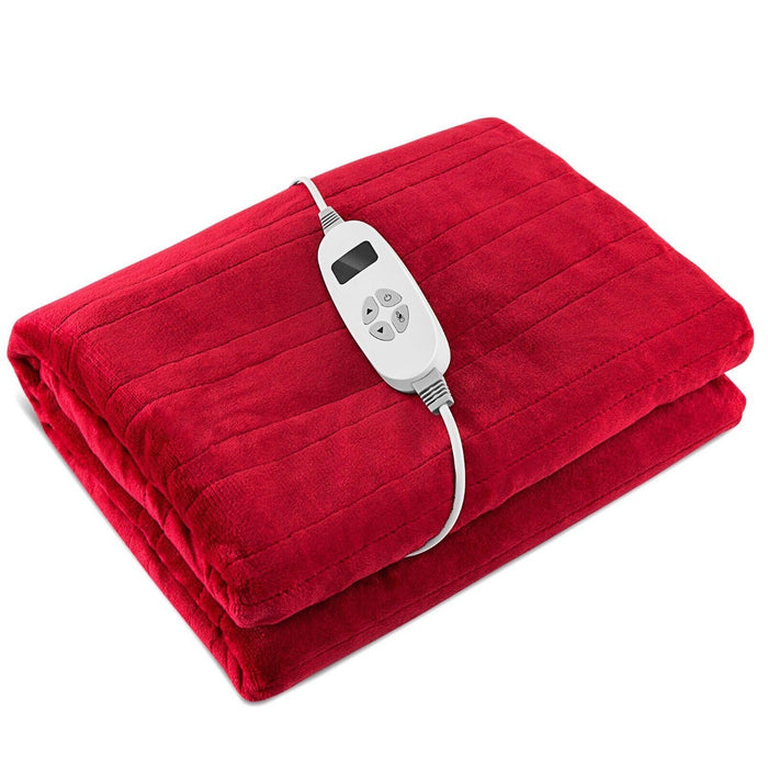160 x 130 CM Electric Heated Throw Blanket with 10 Heat Settings-