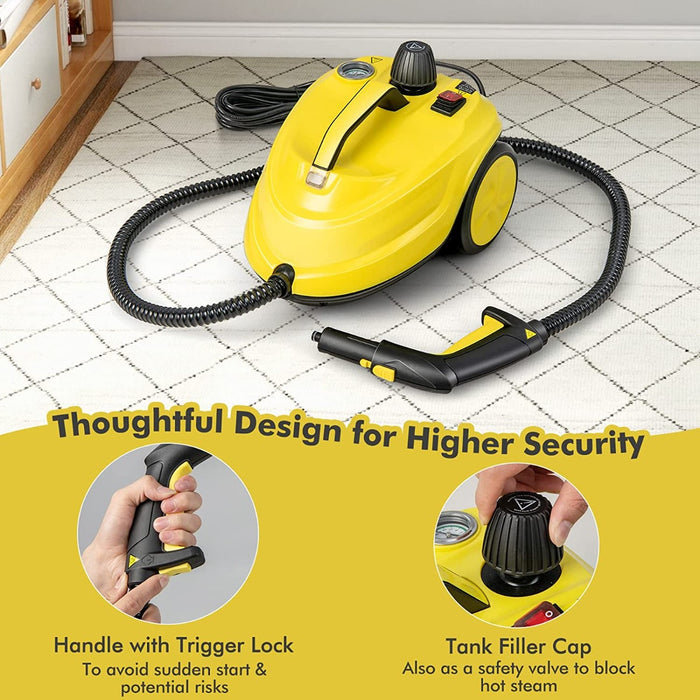 2000W 1.8L Model - Multipurpose Adjustable Steam Cleaner with 13 Accessories - Ideal for Deep Cleaning and Sanitizing Homes