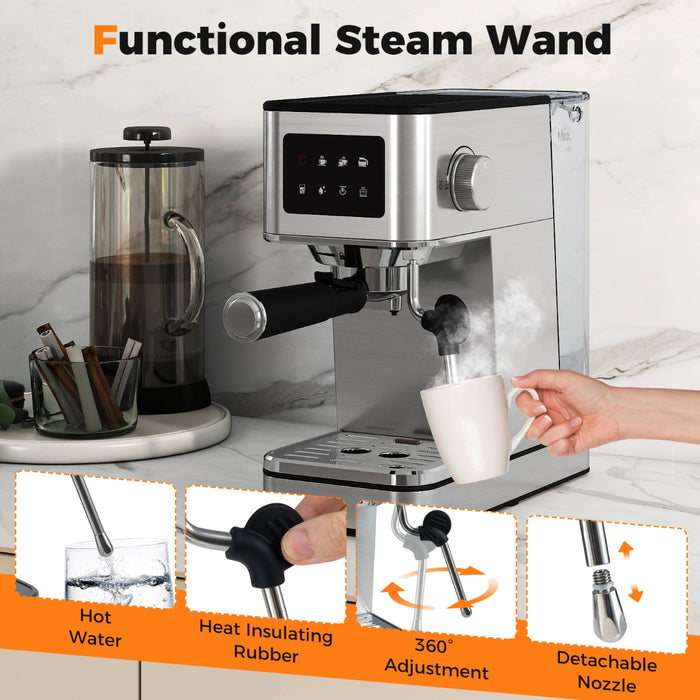 Coffee Maker with Milk Frother 20 Bar Espresso Machine-