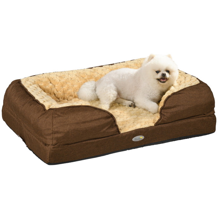 Calming Dog Bed Pet Mattress with Anti-Slip Base - Soft Plush Fabric, Washable Cover, Ideal for Small Breeds - Ensures Comfortable Sleep and Anxiety Relief for Pets