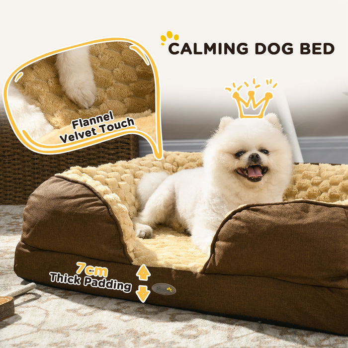 Calming Dog Bed Pet Mattress with Anti-Slip Base - Soft Plush Fabric, Washable Cover, Ideal for Small Breeds - Ensures Comfortable Sleep and Anxiety Relief for Pets