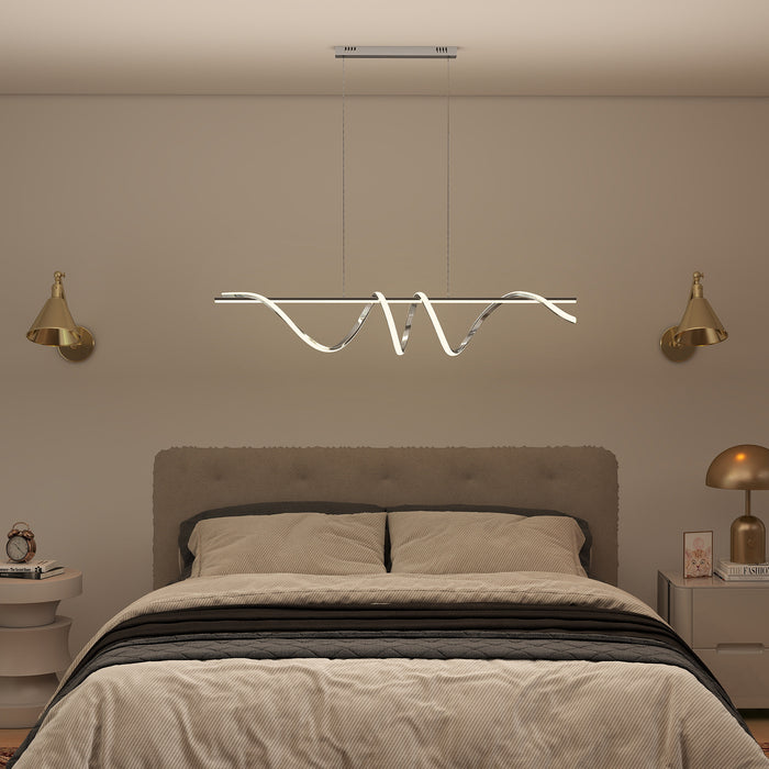 HOMCOM Pendant Light with 3 Colour Temperatures - Silver Tone