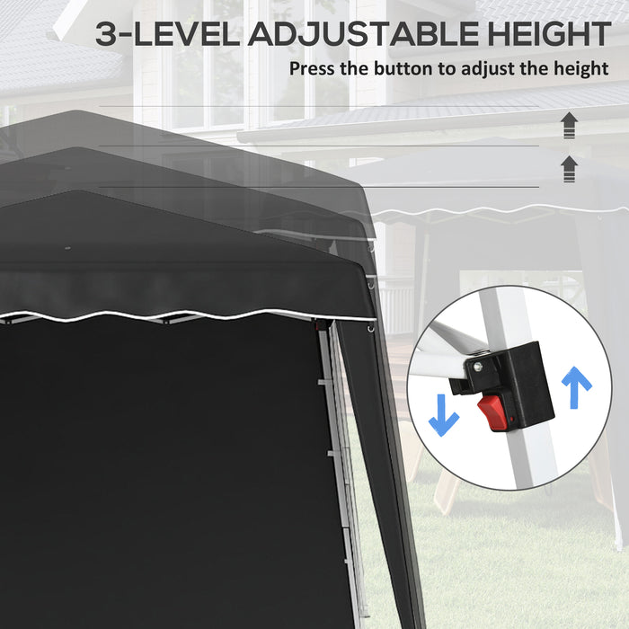 Outsunny 2.4 x 2.4m UV50+ Pop Up Gazebo - Black