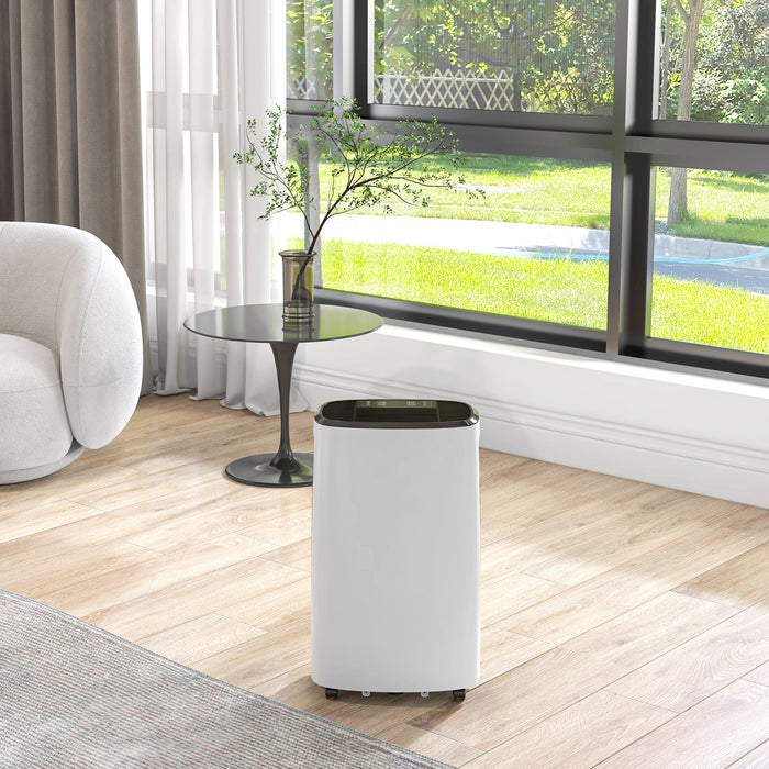 HOMCOM 16l/Day Dehumidifier, with Washable Filter and Timer - White | Aosom UK