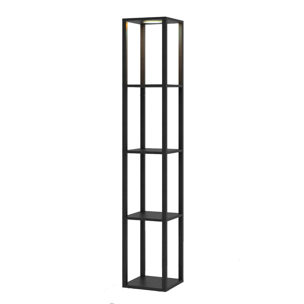 Floor Lamp with Shelves and 3-Way Dimmable LED Lights