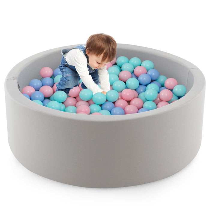 90 x 30cm Soft Round Ball Pool for Toddlers & Baby with 200 Ocean Balls and Storage Bag-