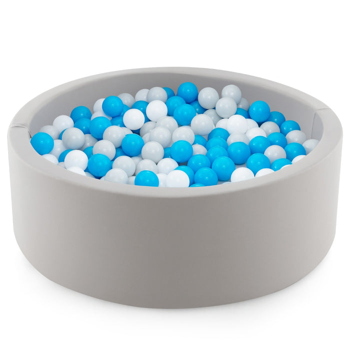 90 x 30cm Soft Round Ball Pool for Toddlers & Baby with 200 Ocean Balls and Storage Bag-
