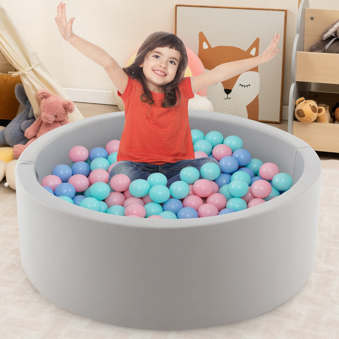 90 x 30cm Soft Round Ball Pool for Toddlers & Baby with 200 Ocean Balls and Storage Bag-