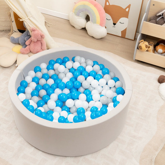 90 x 30cm Soft Round Ball Pool for Toddlers & Baby with 200 Ocean Balls and Storage Bag-