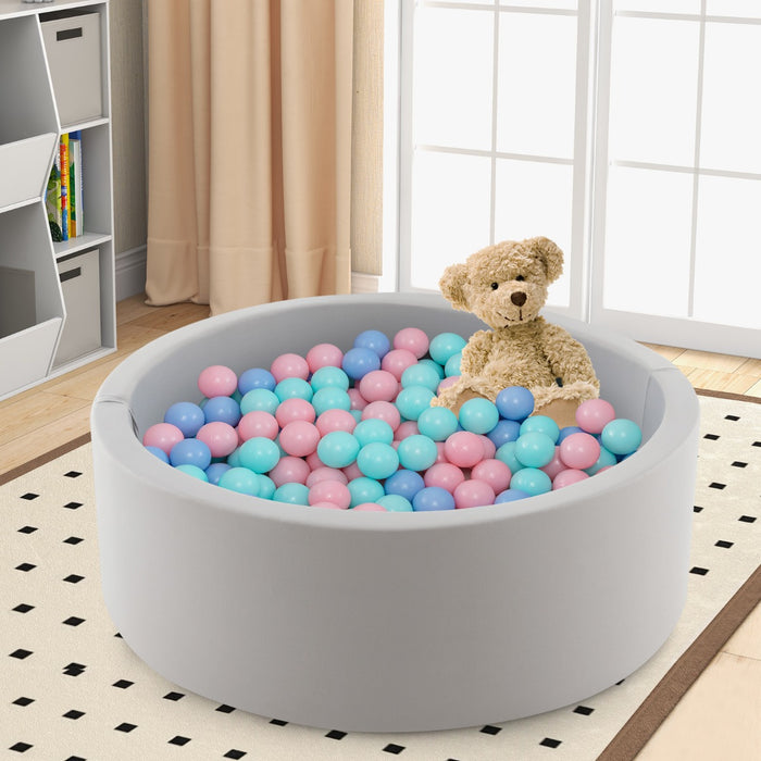 90 x 30cm Soft Round Ball Pool for Toddlers & Baby with 200 Ocean Balls and Storage Bag-