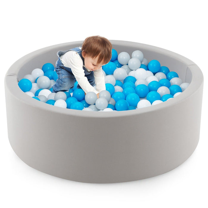 90 x 30cm Soft Round Ball Pool for Toddlers & Baby with 200 Ocean Balls and Storage Bag-