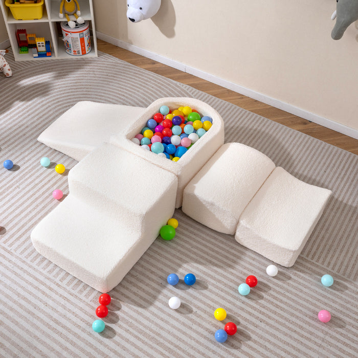 5-Piece Climb and Crawl Soft Play Set Foam Climbing Blocks-