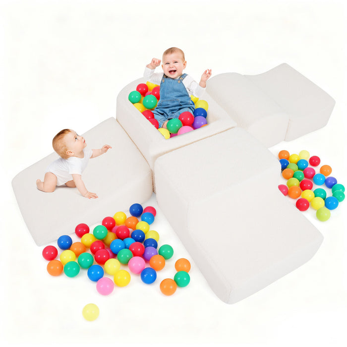 5-Piece Climb and Crawl Soft Play Set Foam Climbing Blocks-