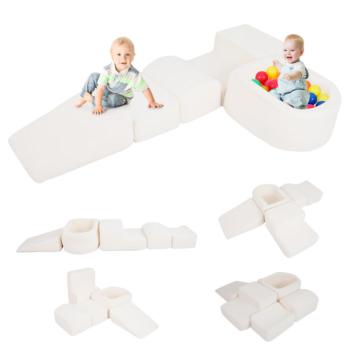 5-Piece Climb and Crawl Soft Play Set Foam Climbing Blocks-