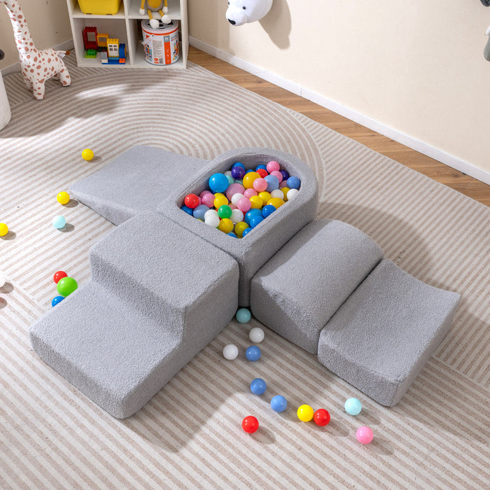 5-Piece Climb and Crawl Soft Play Set Foam Climbing Blocks-
