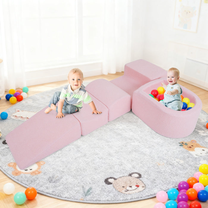5-Piece Climb and Crawl Soft Play Set Foam Climbing Blocks-