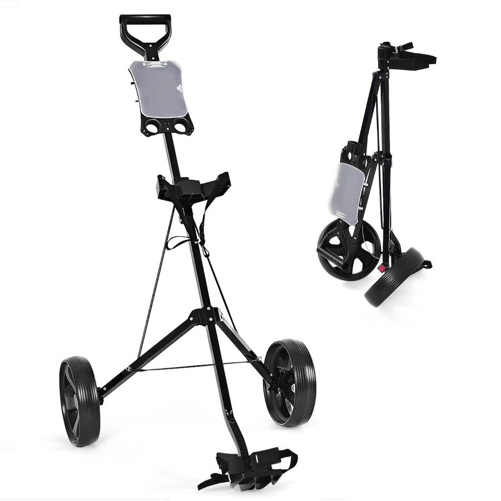Foldable 2 Wheels Foldable Golf Cart with Scoreboard-