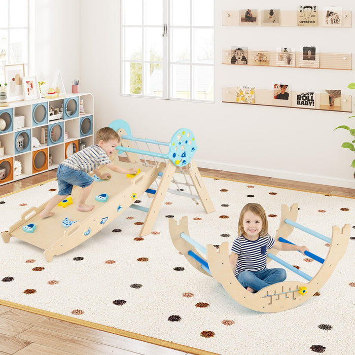 Foldable Climbing Toys with Arch and Climber for Toddlers-