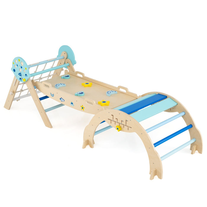 Foldable Climbing Toys with Arch and Climber for Toddlers-