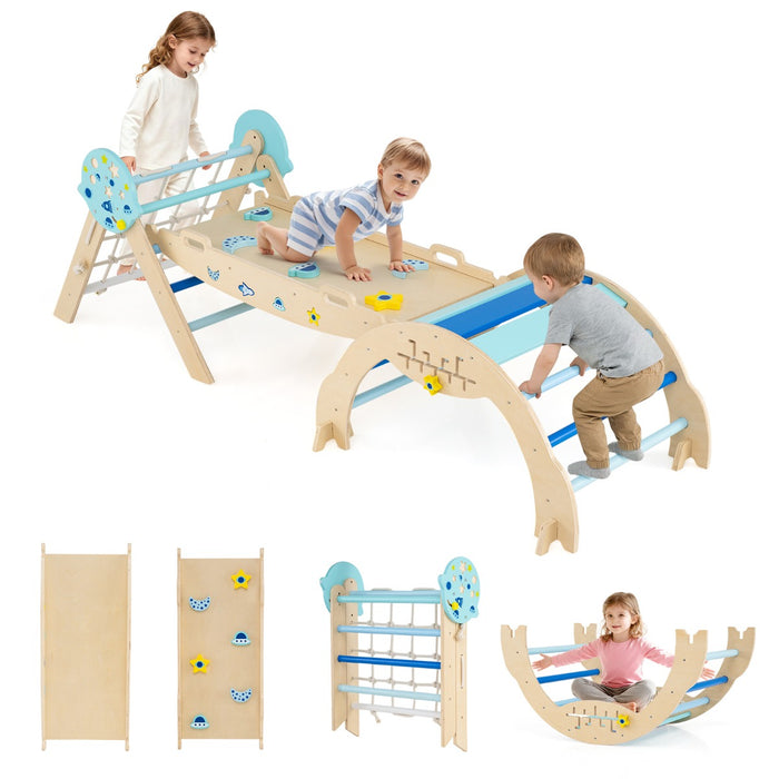 Foldable Climbing Toys with Arch and Climber for Toddlers-