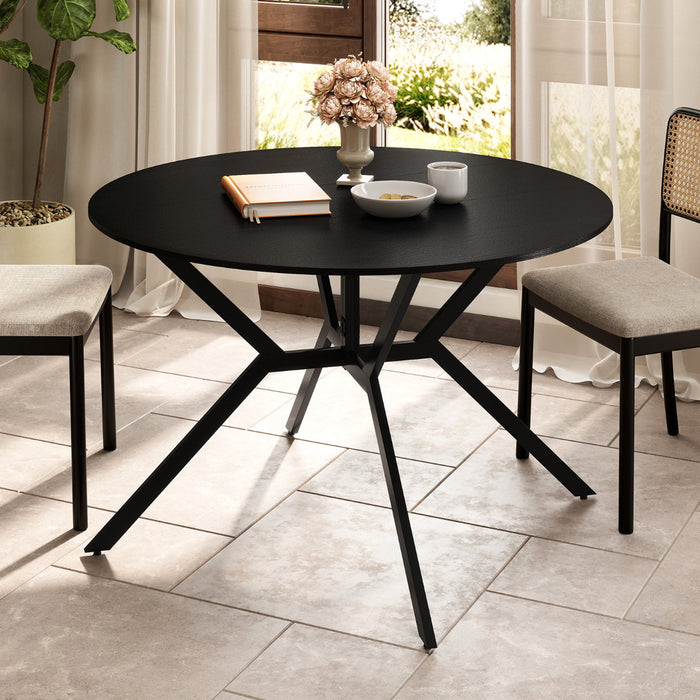 Folding Dining Table 120cm Extendable Round Kitchen Table-