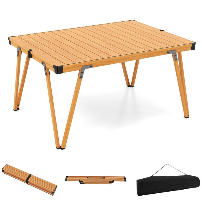Folding Camping Table with Storage Bag and Waterproof Desktop-