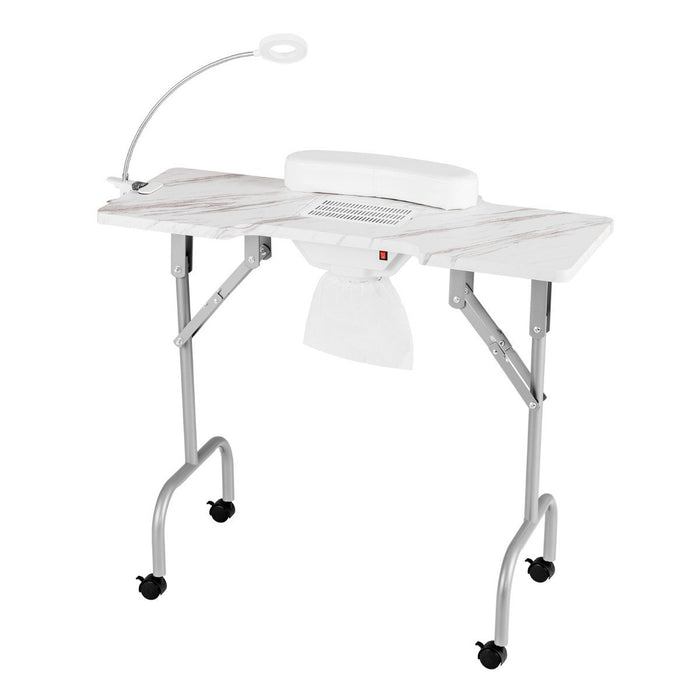 Portable Folding Manicure Nail Table with Electric Dust Collector-