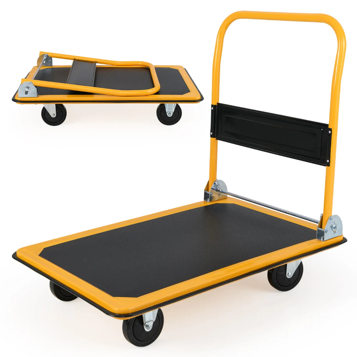 Folding Platform Trolley with Swivel Wheels-