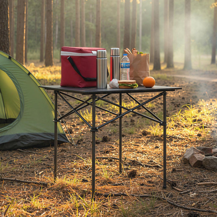 Folding Roll-up Aluminium Camping Table for 4-
