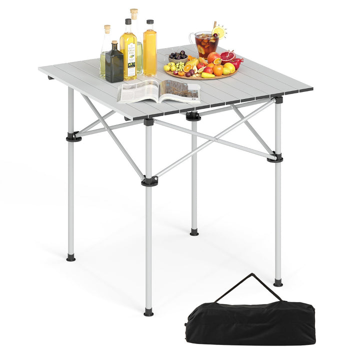 Folding Roll-up Aluminium Camping Table for 4-