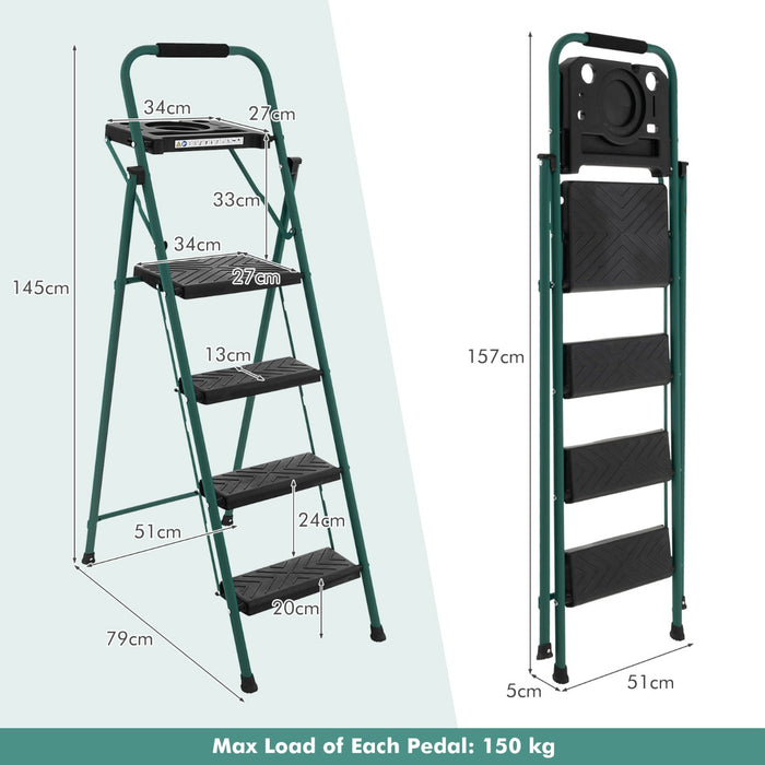 Folding Step Ladder 4-Step Ladder-
